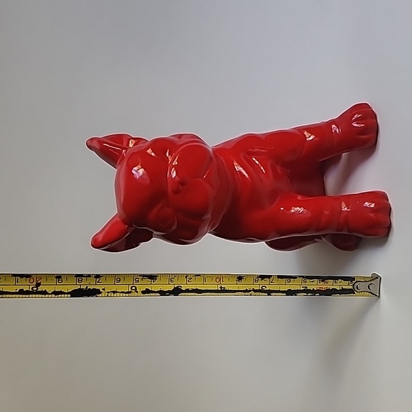 Ceramic red ♥️ bulldog sculpture - Picture 4 of 7